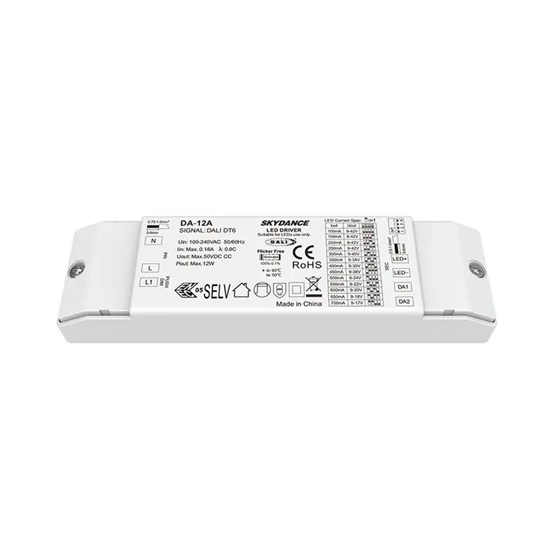 12W सतत चालू DALI Dimmable LED ड्रायव्हर