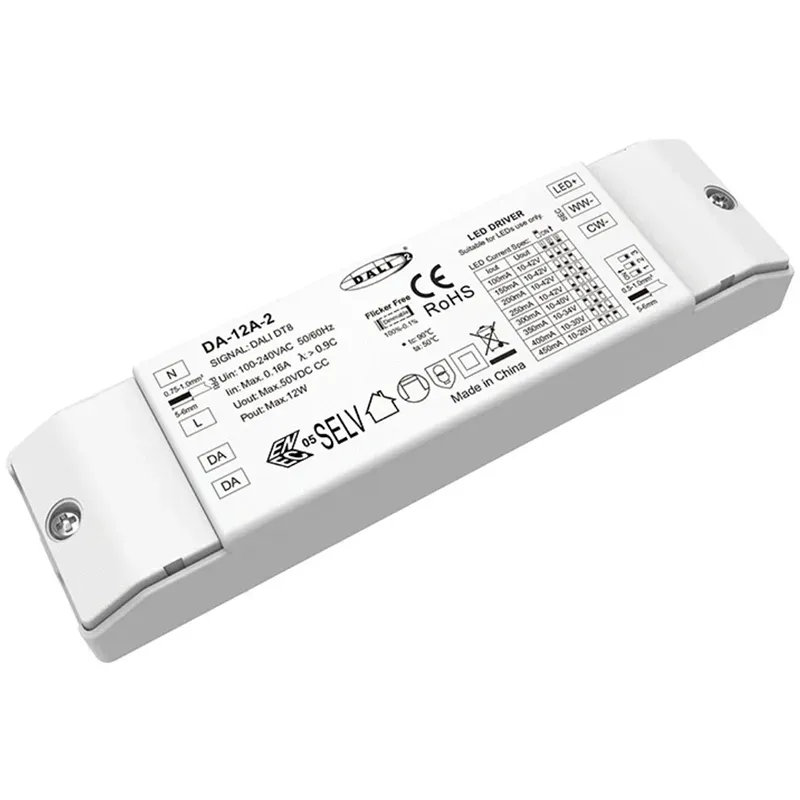 12W DALI CW WW CCT Dimmable LED ड्रायव्हर