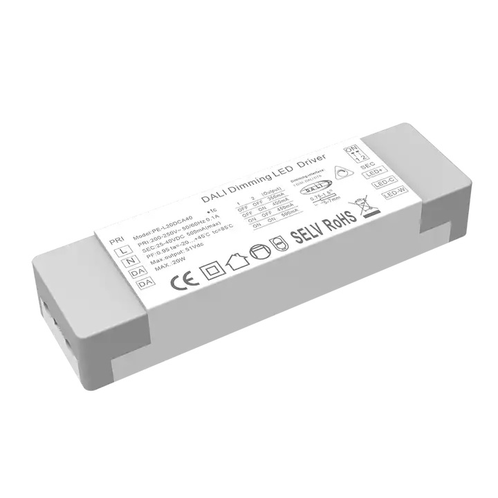 20W सतत चालू DALI CCT डिम करण्यायोग्य एलईडी ड्रायव्हर