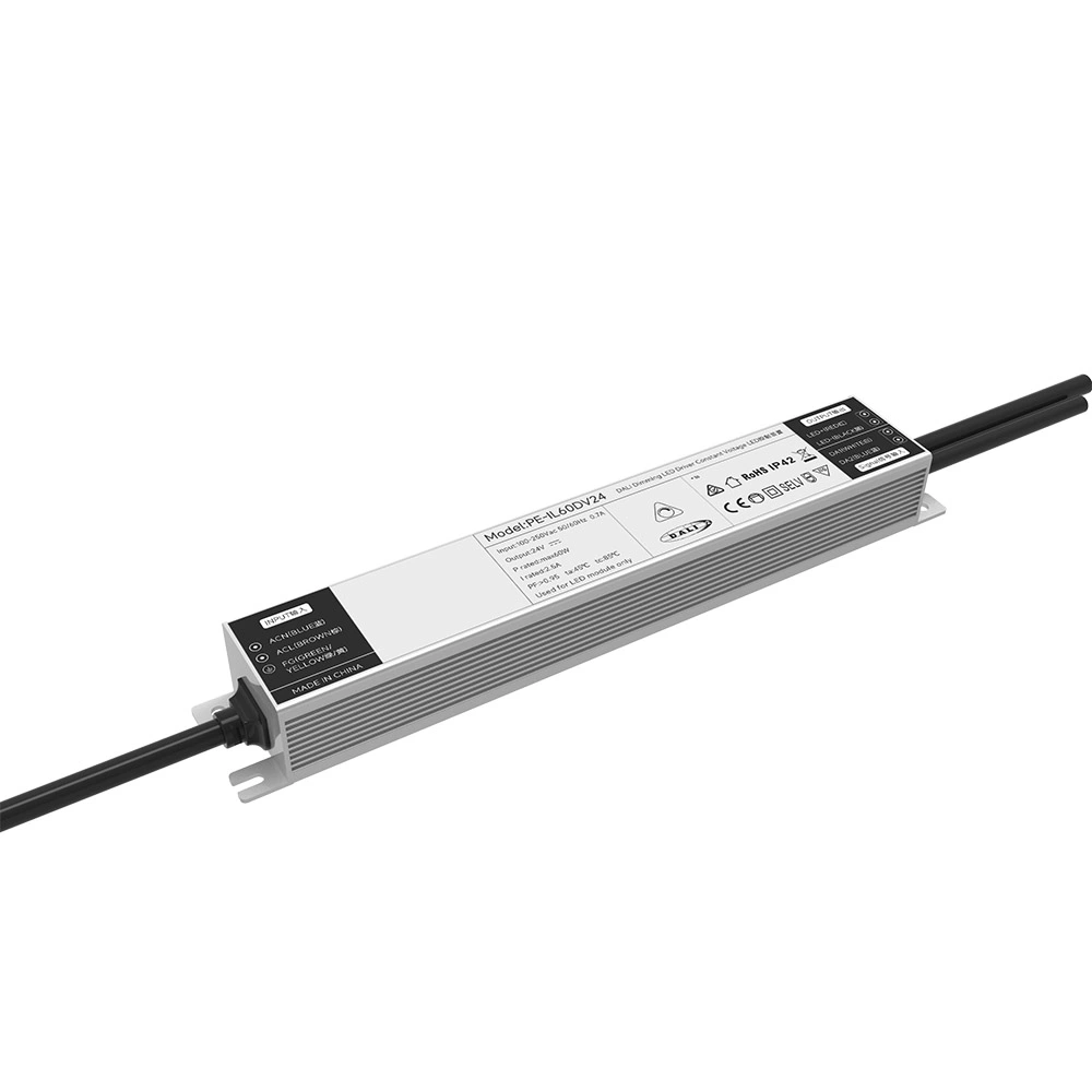 60W स्थिर व्होल्टेज 0/1-10V Dimmable LED ड्रायव्हर