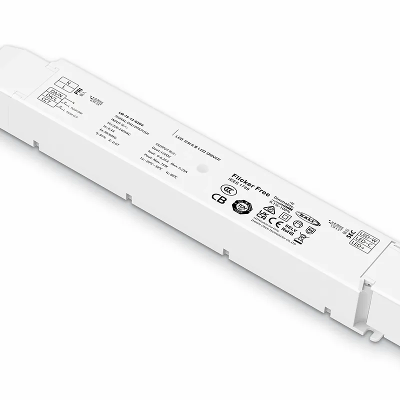 75W 12V कॉन्स्टंट व्होल्टेज DALI Dimmable LED ड्रायव्हर